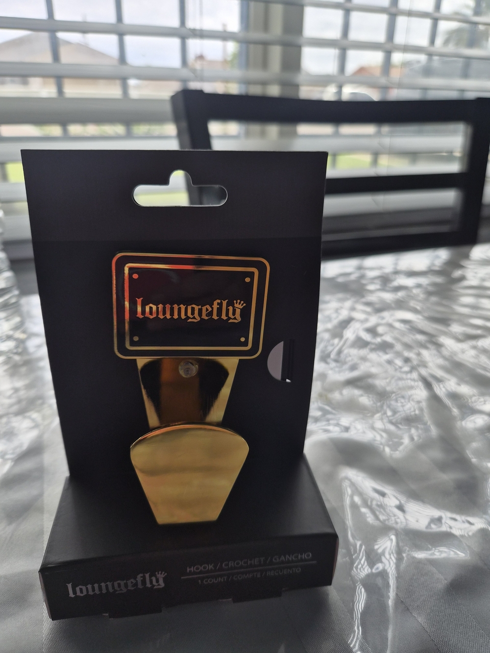 Loungefly Gold Metal Wall Hook with Logo Accent